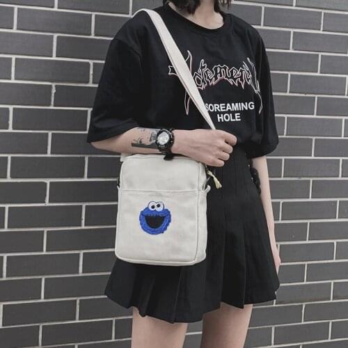 2019 Designer Mini Women Shouder Bag cute printing Canvas Small Crossbody Bag Embroidery Girl Messenger Bag casual Phone Bag