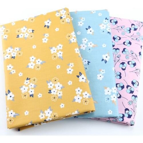 Cotton Twill Fabric Floral Print Patchwork Coth DIY Sewing Quilted Baby Fat Dormitory Seasons Sheets Fabric Breathable Material