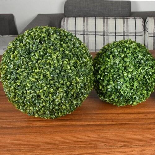 Artificial Green Plastic Plant Grass Ball Green Leave Simulation Ball Mall Supplies Indoor Outdoor Decor Wedding Party Decoratio
