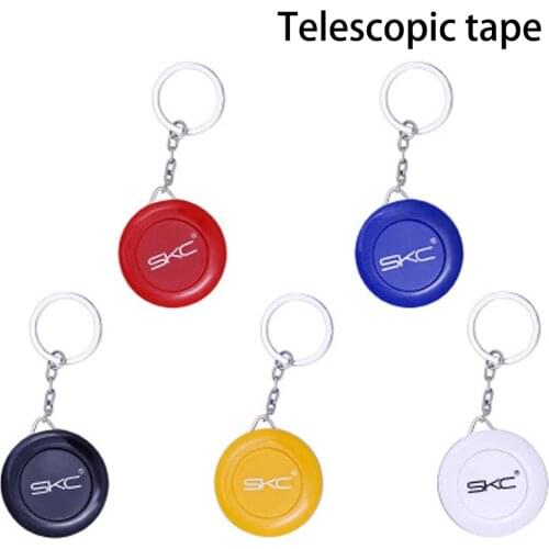 New Arrival Measuring Retractable plastic Tape Pull Measure Ruler Keychain Key Ring Gauging Tools circular Keyring accessory