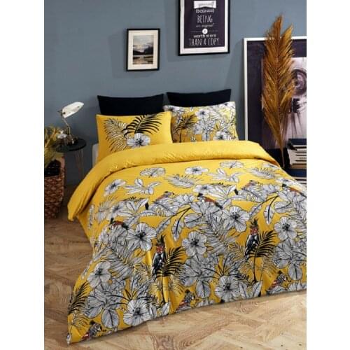 4 PIECES BEDDING SET - 200X220 CM - DUVET COVER SHEET 2PCS PILLOW CASES - 100% COTTON - COTE BLANC