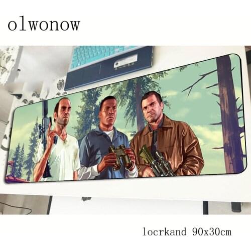 Gta pad mouse locked edge computador gamer mouse pad 90x30cm padmouse High-end mousepad ergonomic gadget office desk mats