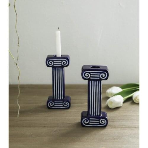 Creative decoration romantic candle holder decoration candle light dinner home retro decoration I-shaped candle holder HP91401