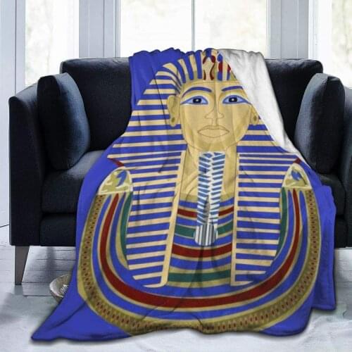 King Pharaoh Tutankhamun Egypt TUT Egyptian Christmas Couch Blanket All Seasons Suitable for Women Men and Kids Gift Printed