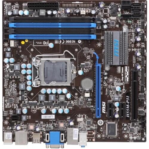 For MSI H55M-P31 Motherboard LGA 1156 DDR3 For Intel H55M H55 SATA II PCI-E X16 Used Desktop Mainboard