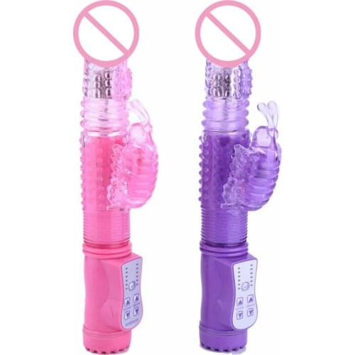Powerful Rabbit Vibrators Rotation Vibrating Dildos G-Spot Vibration Massager Female Masturbator Sex Product for Women