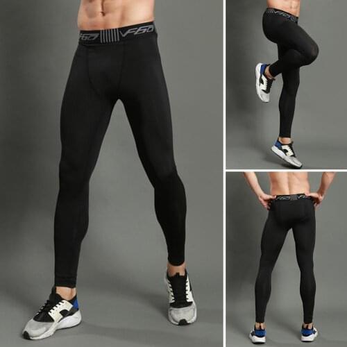 Hot Sale Men Casual Sports Elastic Gym Sweatpants Men Breathable Quick Dry Elastic Gym Fitness Sports Compression Pants Leggings