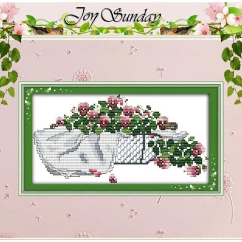 Blossoming Flowers Patterns Counted Cross Stitch 11CT 14CT Cross Stitch Set Wholesale Cross-stitch Kit Embroidery Needlework