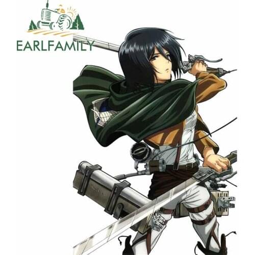 EARLFAMILY 13cm x 9.7cm For Attack on Titan Trunk Car Stickers Waterproof Decal Fashion DIY Sunscreen Occlusion Scratch