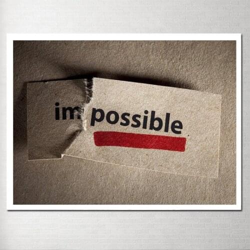Impossible Possible Motivational Inspirational Art Canvas Fabric Poster And Print Wall Art Picture Painting Home Decor