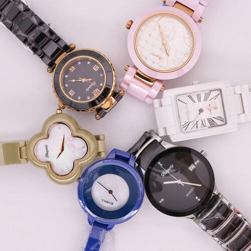 SALE!!! Discount Bagaly High-tech Ceramic Rhinestones Lady Mens Womens Watch Japan Mov't Hours Bracelet Girls Gift No Box