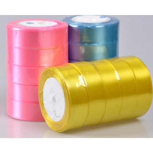 2cm 22m/roll Silk Satin Ribbons for Crafts Bow Handmade Gift Wrap Decorativ Crafts Supplies Sewing Accessories