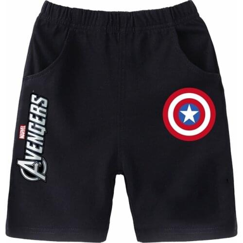 Disney Marvel Boy Captain America Short Summer Girl Shorts Children student Kids Beach Shorts Sports Pants Kids cotton Shorts