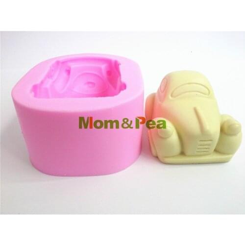 Mom&Pea 0006 Free Shipping Car Shaped Silicone Soap Mold Cake Decoration Fondant Cake 3D Mold Food Grade Silicone Mould