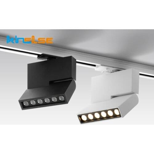 2 Wire 3 Wires Phase Foldable Spotlight Adjustable Dimmable LED Rail Track Lamp Bar Light 12W 20W 85-265V Modern Ceiling Fixture