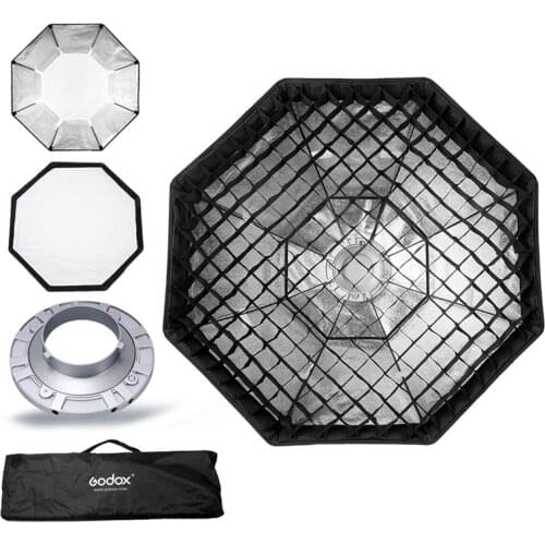 Godox FW95 Pro Studio Octagon Honeycomb Grid Softbox Reflector softbox 95cm 37" with Bowens Mount for Studio Strobe Flash Light