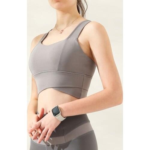 Padded Wireless Sports Bra Wide Straps Brassiere Sport Fitness Femme Gym Wear Pink Vest Top Training Push Up Cooling Bra Pro