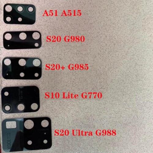 For samsung Galaxy A51 S20 S20+ S10 Lite S20 Ultra A515 G980 G985 G770 G988 original New back rear camera glass lens glass