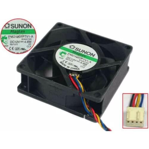 SUNON PMD1207PTV1-A B1643.F.GN Server Cooling Fan DC 12V 4.6W 70x70x25mm 4-wire
