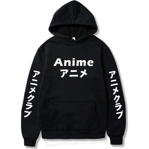 Japanese Anime Hoodie Cartoon Printing Sudadera Hombre Harajuku Pullover Sweatshirt Anime Club Moletom Tops