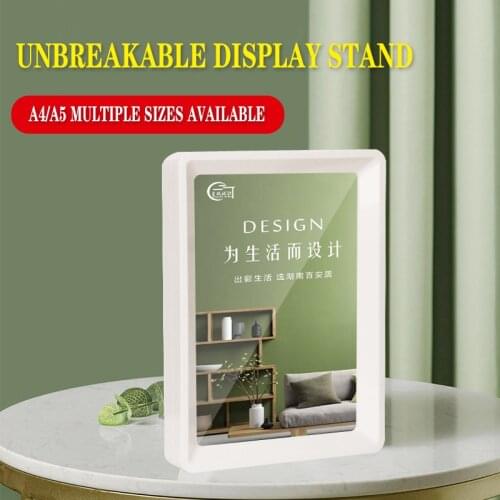 A4 Vertical Double-Sided Table Sign Two-Way Table Card Table Card Hotel Display Card Living Room Photo Frame Pull-Out Card