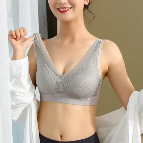 Women Ultra Thin Bra Swxy Lace One-Piece Vest Breathable Underwear Wireless Seamless Bralette Lingerie Nude Push Up Women Bra