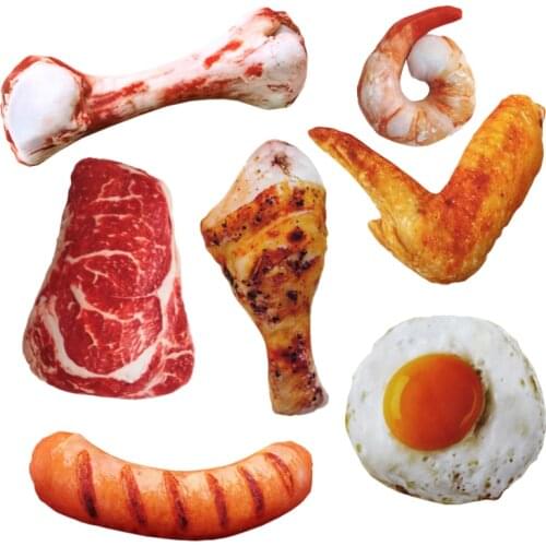 1Pc Pet Toys Food and Vegetables Dog Toys Stuffed Squeaking Pet Toy Cute Plush Puzzle for Dogs Cat Chew Squeaker Squeaky Toy