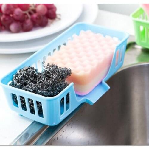 1PC Multifunctional Storage Rack for Kitchen Sink Drainer Cleaning Sponge Frame Hollow Drainer Storage Basket NJ 011