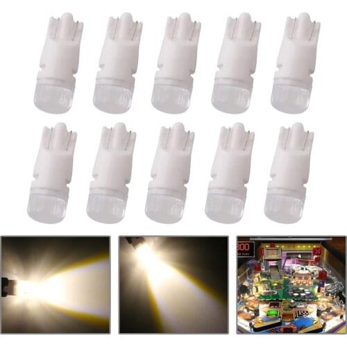 100pcs DC 6V 6.3V T10 W5W 194 3030 Led Bulb Ceramic Flashlight Pinball Machine Toy Game Car White Warm White Waterproof