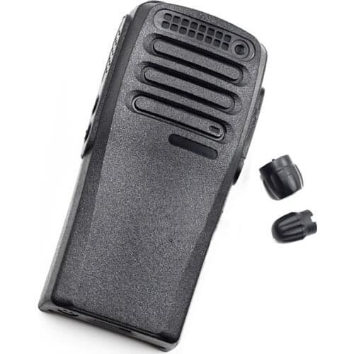 25pcs/lot Black Color housing shell front case with volume and channel knobs for motorola DEP450 walkie talkie