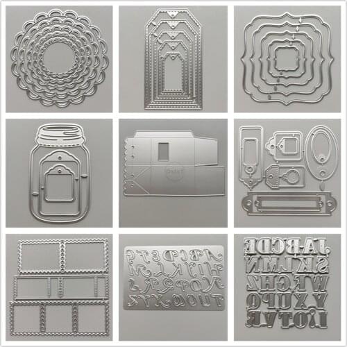 29 Styles can Choose) 2021 Geometric Border Metal Cutting Dies DIY Scrapbooking Paper Photo Album Crafts Mould Punch Stencils