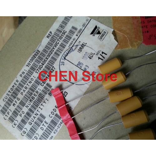 4pcs/10pcs U.S SPRAGUE 173D 40uF/20V 7X13MM Axial tantalum electrolytic capacitor 20V40UF VISHAY 40UF 20V replace 33UF 47UF