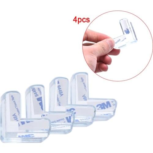 4Pcs Clear Rubber Furniture Corner Edge Table Cushion Guard Protective Baby Table Corner Anti-collision Protection