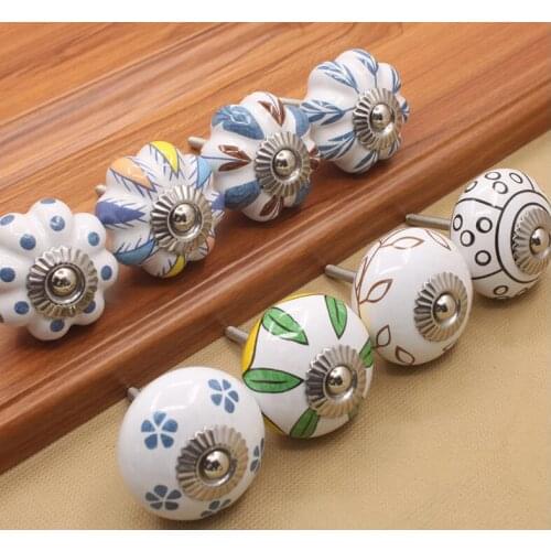 8 style New Arrival Cabinet Handle and Pulls Furniture Hardware Drawer Ceramic Handle and Knobs