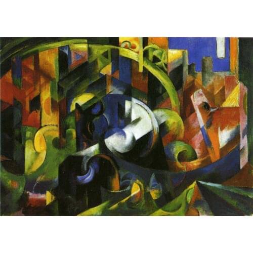 Abstract Paintings Picture with Cattle by Franz Marc oil painting canvas hand painted modern art reproduction