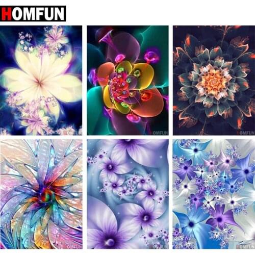 HOMFUN Diamond Painting Full Square/Round Drill 5D DIY "Mandala Flower" Daimond Embroidery Rhinestone Cross Stitch Decor