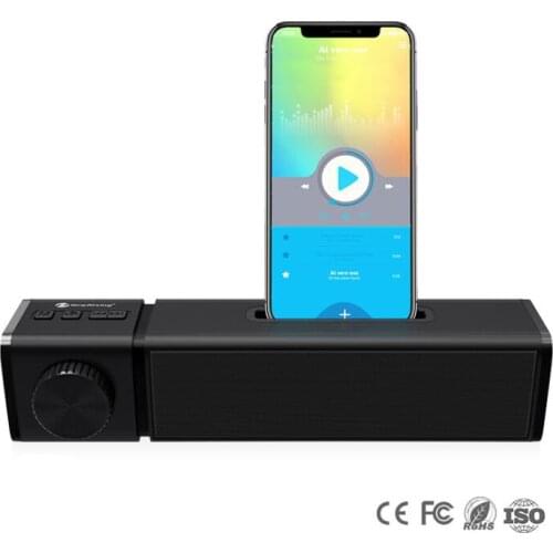 2*3W Bluetooth Speaker Wired and Wireless Speaker with FM-Radio Bluetooth-compatible 3D Surround SoundBar for Computer PC Phone