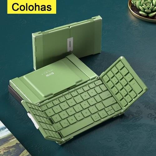 Bluetooth-compatible Keyboard Mouse Set For Macbook iPad Tablet Phone Foldable Gamer Tablet iPad Keyboard Rechargeable Keypad