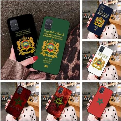 Morocco Flag Passport Phone Case For Samsung Galaxy A21S A01 A11 A31 A81 A10 A20E A30 A40 A50 A70 A80 A71 A51