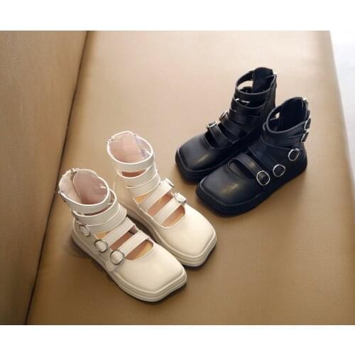 Black Childrens Leather Shoes For School Kids Performance Dress Shoes Girls Princess Shoes Chaussure Fille White 23-36 E67063