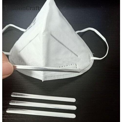 Chzimade 100/200Pcs Elastic Cord Nose Bridge Clips Adjustable Metal Alloy Nose Wire Clip Diy Sewing Accessories