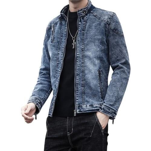 Outwear Casual Jeans Jackets Denim Oversize Black For MenS 2021 Spring Autumn Pocket Fashion Design