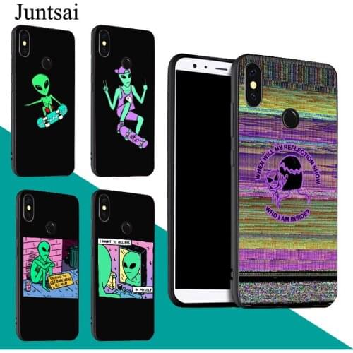 Aesthetics Alien Vaporwave Case For Redmi Note 9 Pro 9S 8T 8 Pro 9A 9C For Mi 9 9T Note 10 Lite For POCO X3 Couqe