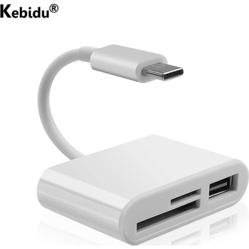 Type C To SD Card Reader OTG USB C USB2.0 Micro SD/TF Card Reader Adapter Data Transfer for Macbook Cell Phone Samsung Huawei