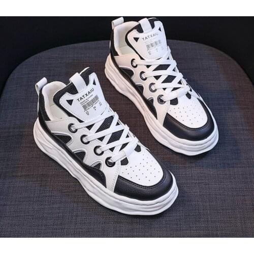 2021 Women Casual Shoes Women Shoes White Sneakers Breathable Lace-Up Women Sneakers Zapatillas Chunky Tenis Feminino