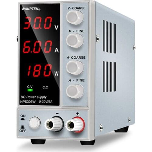 NPS306W With Power Display Mini Adjustable Digital DC Switching Power Supply 0-30V 0-6A Laboratory Test Power Supply