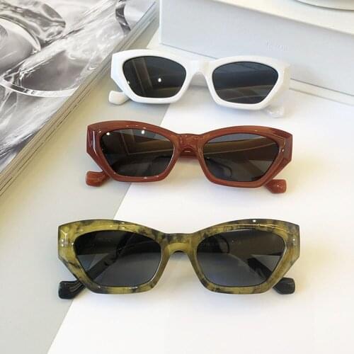 Fashion Small Frame Sunglasses Women Ins Tready Cat Eye Sun Glasses Men Retro Brand Design Wild Street Eyewear Uv400