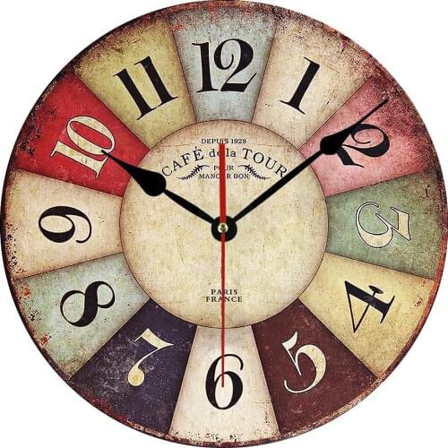 2021 Hot MDF Wood Wall Clock Modern Design Big Nordic Vintage Rustic Retro Clocks Home Decoration Art Large Wall Watch horloge