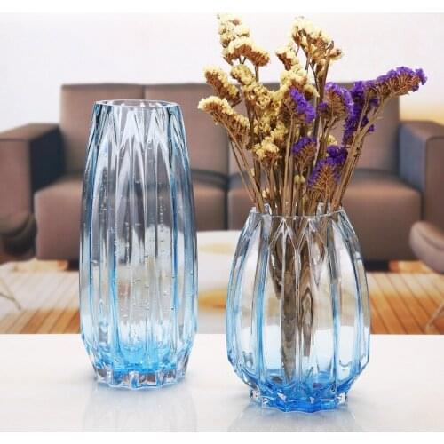 New Ash Color Yellow Brown Letter Glass Vase Flower Vase Home Decoration Shop Decorations Transparent Vases