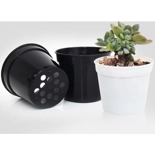 10Pcs Plastic Flower Round Mini Pot Nursery Home Decor Small Basin Green Artificial Refinement Garden Plastic Flower pot